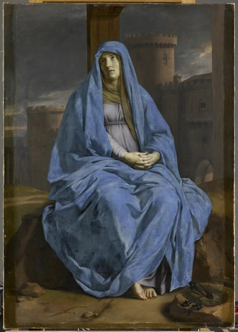 Die Schmerzende Jungfrau am Fuß des Kreuzes - Philippe de Champaigne