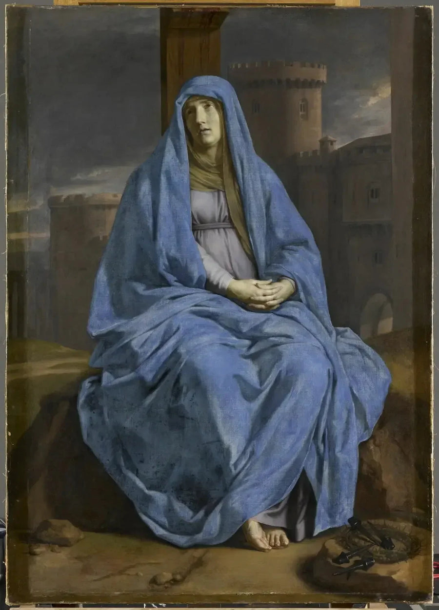 Die Schmerzende Jungfrau am Fuß des Kreuzes - Philippe de Champaigne