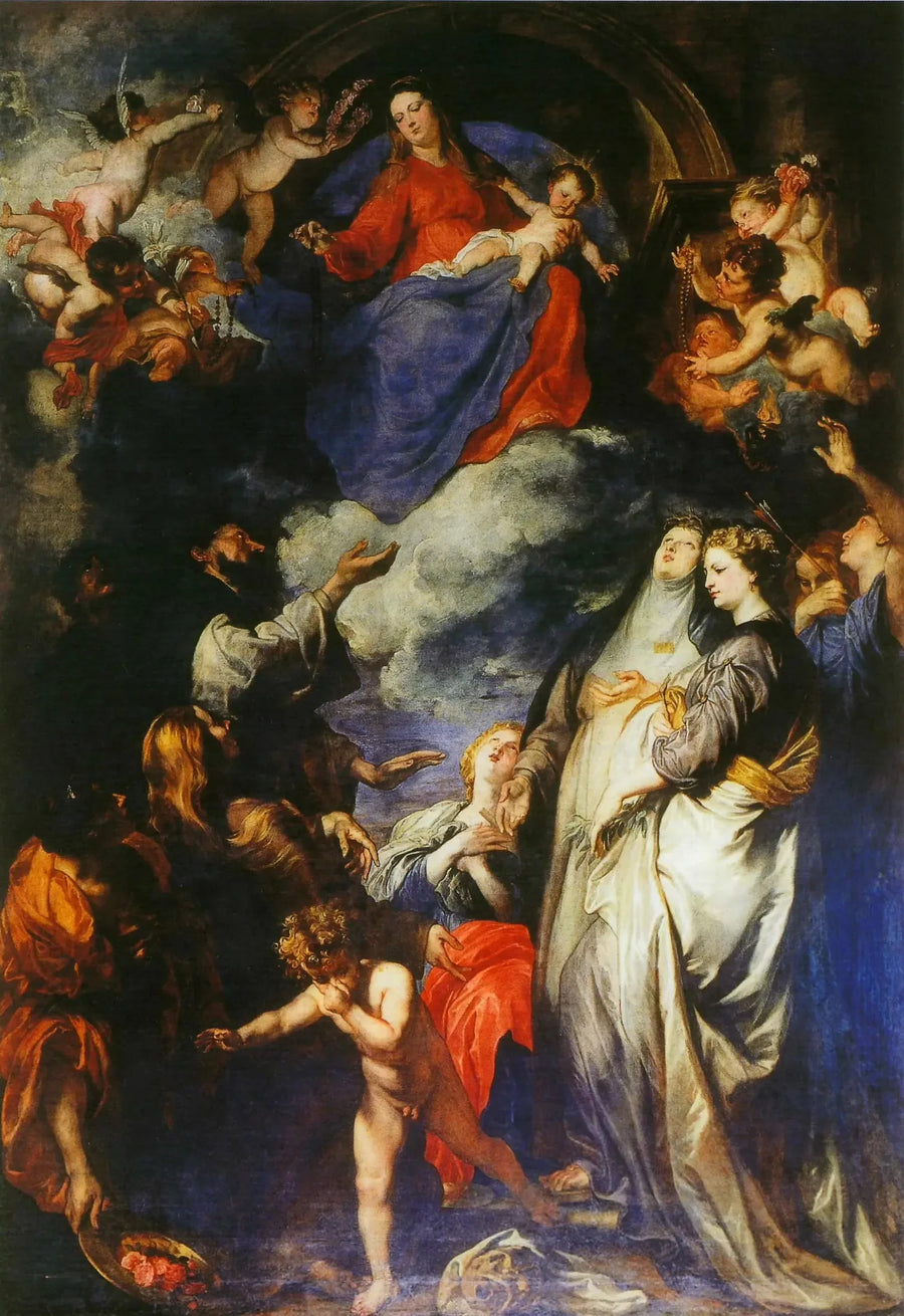 Die Jungfrau des Rosenkranzes - Antoine van Dyck