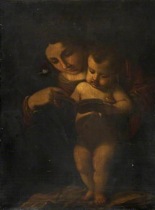 Die Jungfrau lehrt das Lesen am Jesuskind - Guercino