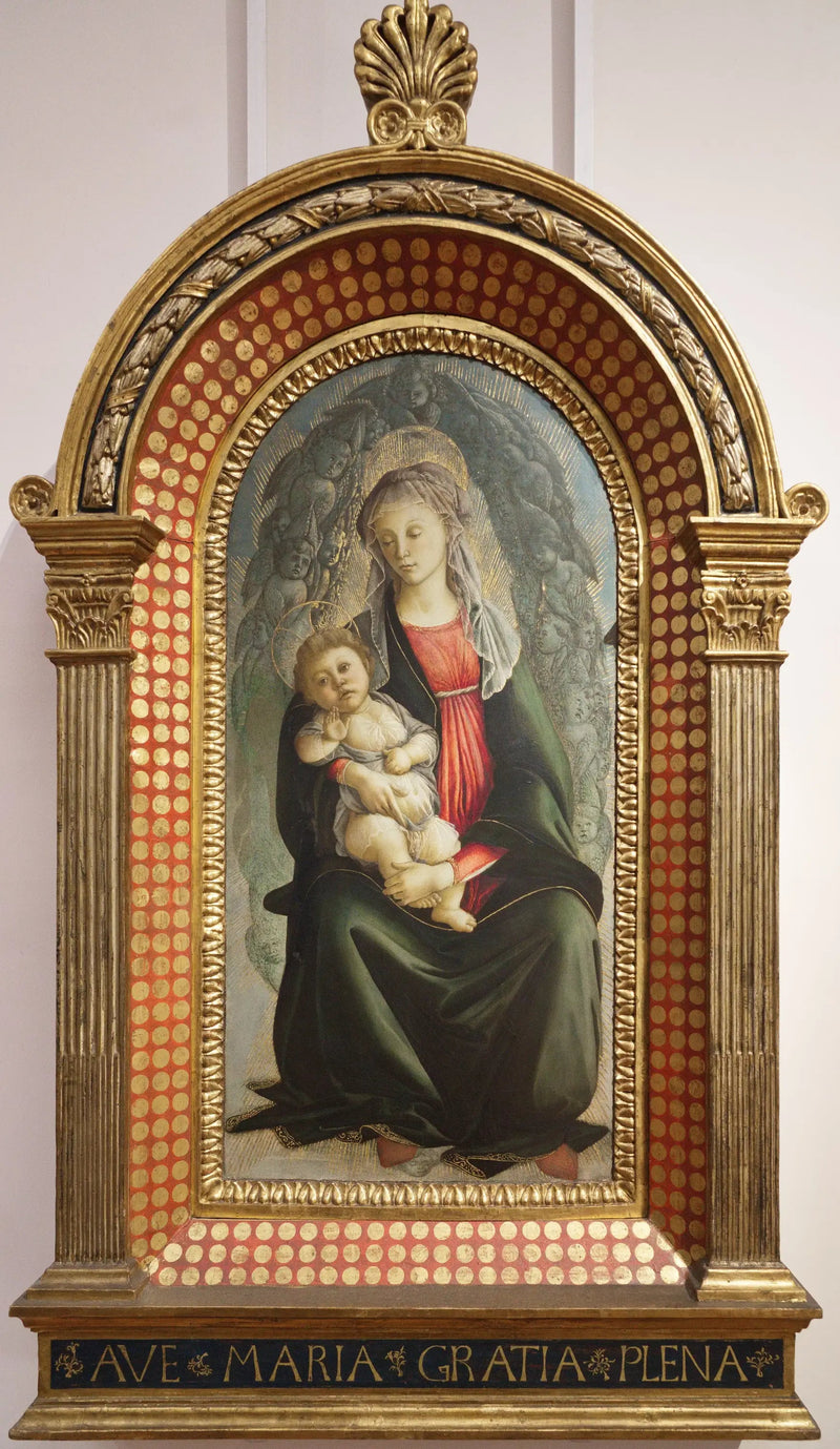 Die Jungfrau und das Kind in einer Herrlichkeit von Seraphim - Sandro Botticelli