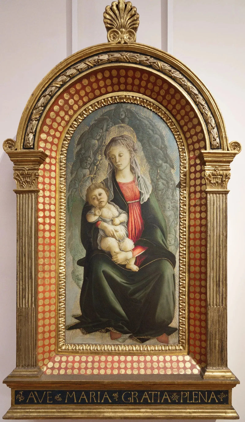 Die Jungfrau und das Kind in einer Herrlichkeit von Seraphim - Sandro Botticelli