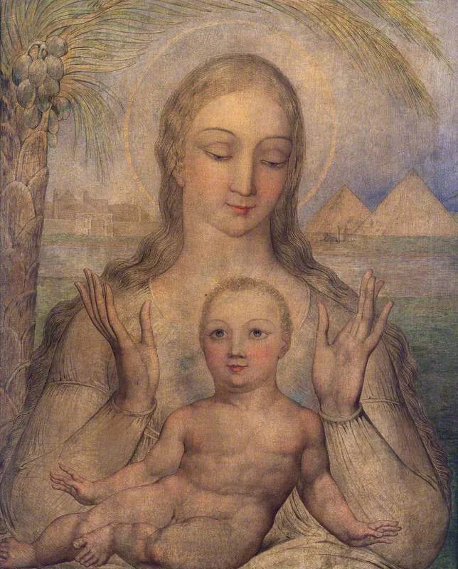 Die Jungfrau und das Kind in Ägypten - William Blake