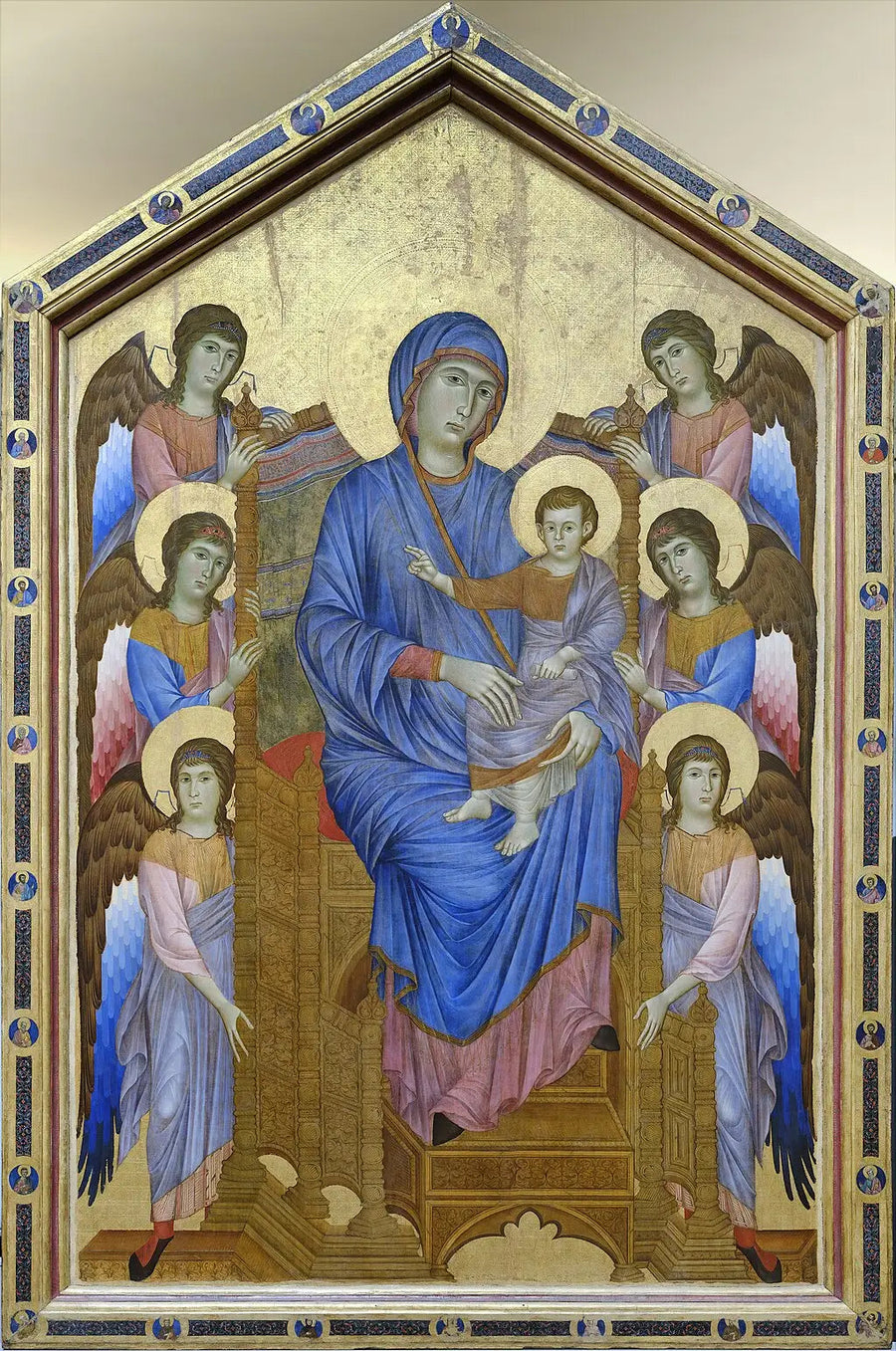 La Vierge et l'Enfant en majesté entourés de six anges - Cimabue image 1 reproduction réalisée par Alpha Reproduction