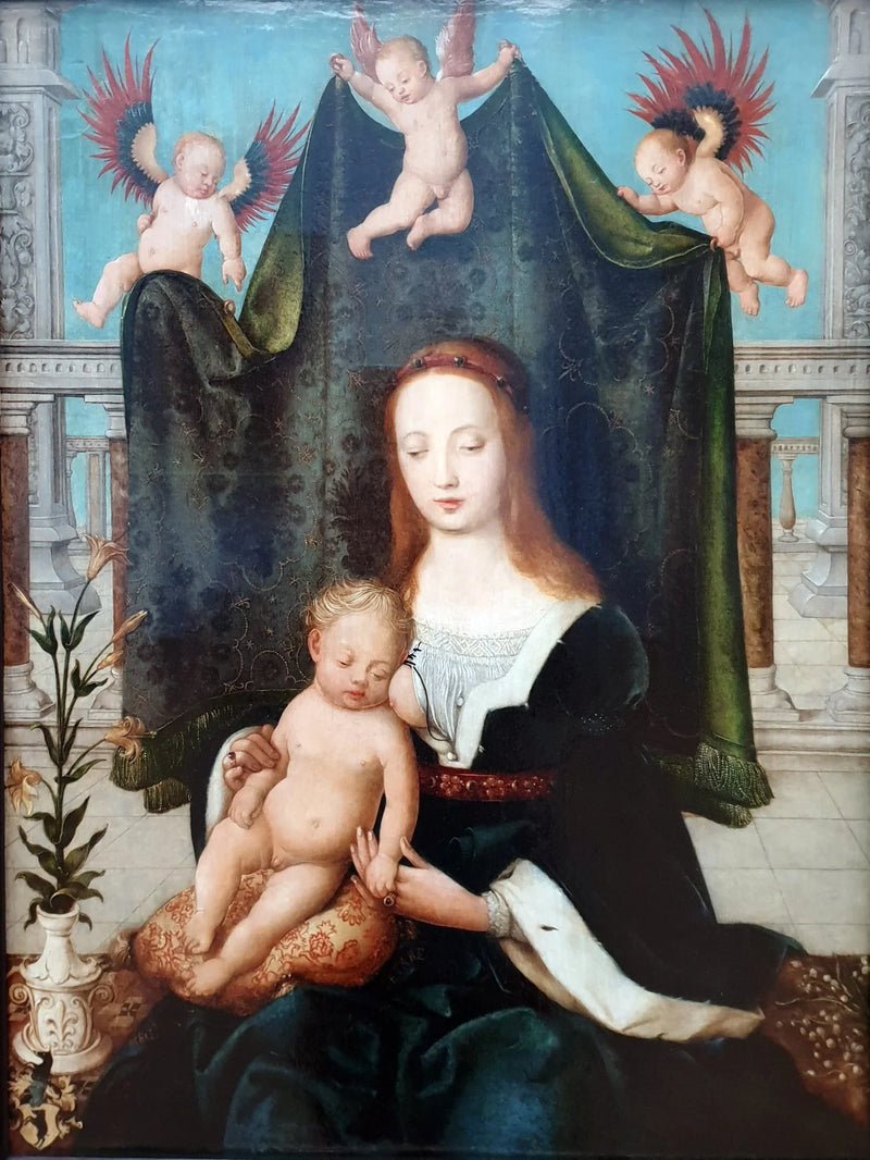 Die Jungfrau und das schlafende Kind - Hans Holbein der Ältere