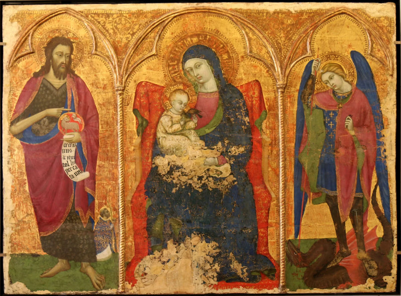 Die Jungfrau und das Kind zwischen Johannes dem Täufer und Michael dem Erzengel - Barnaba da Modena