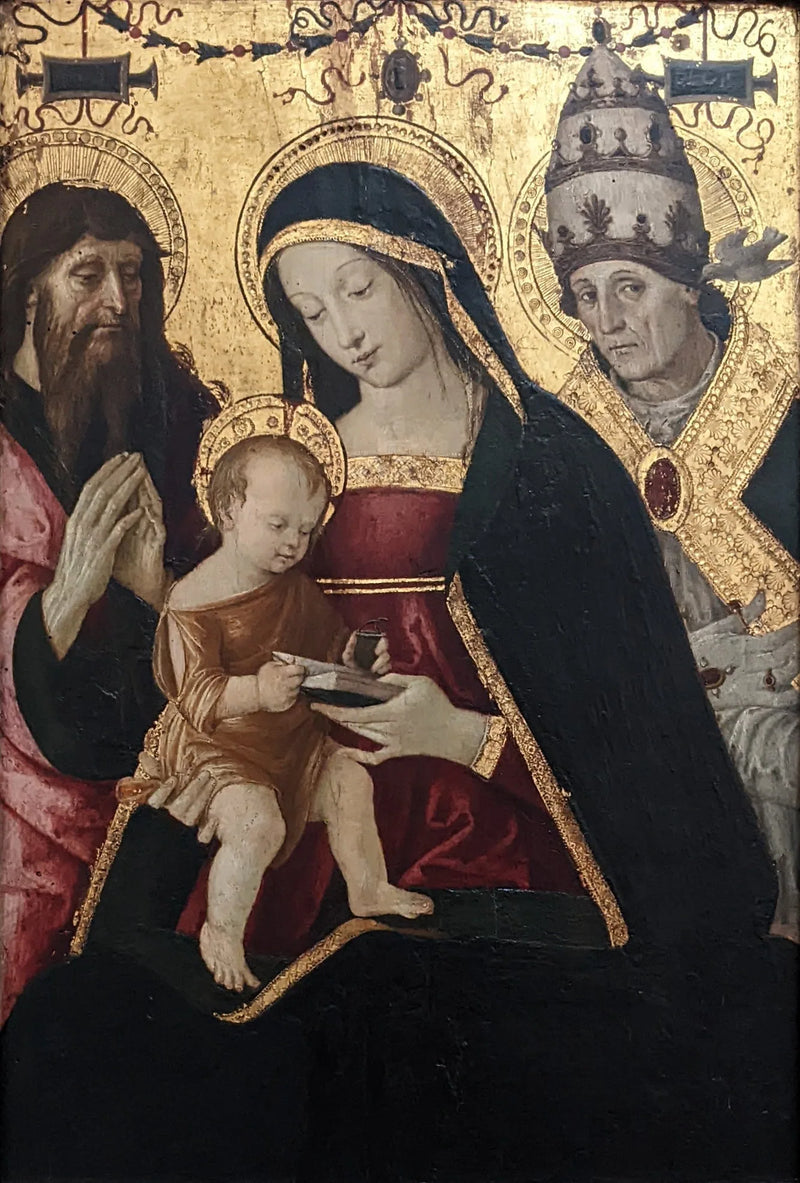 Die Jungfrau und das Kind zwischen heiligem Hieronymus und heiligem Gregor dem Großen - Pinturicchio
