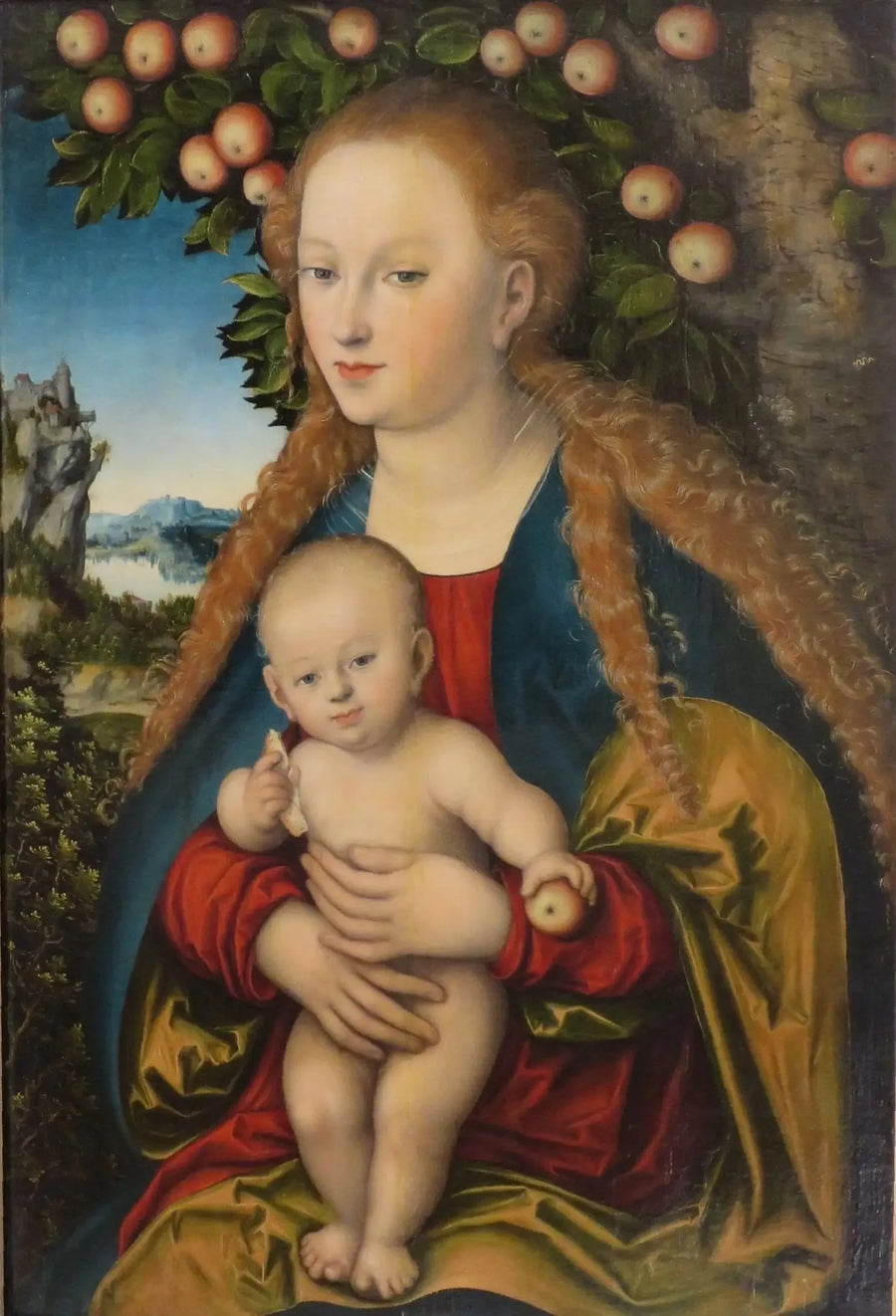 Die Jungfrau und das Jesuskind unter dem Apfelbaum - Lucas Cranach der Ältere