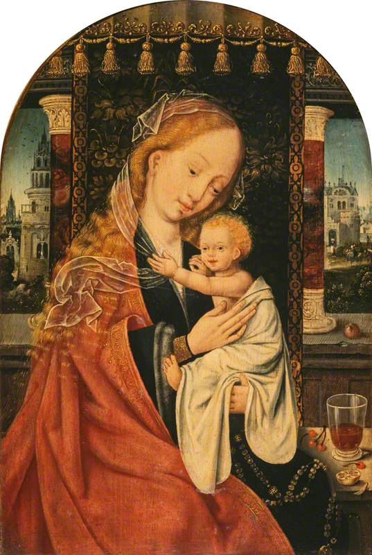 La Vierge et l'Enfant - Joos van Cleve image 1 copie de tableau peinte à la main