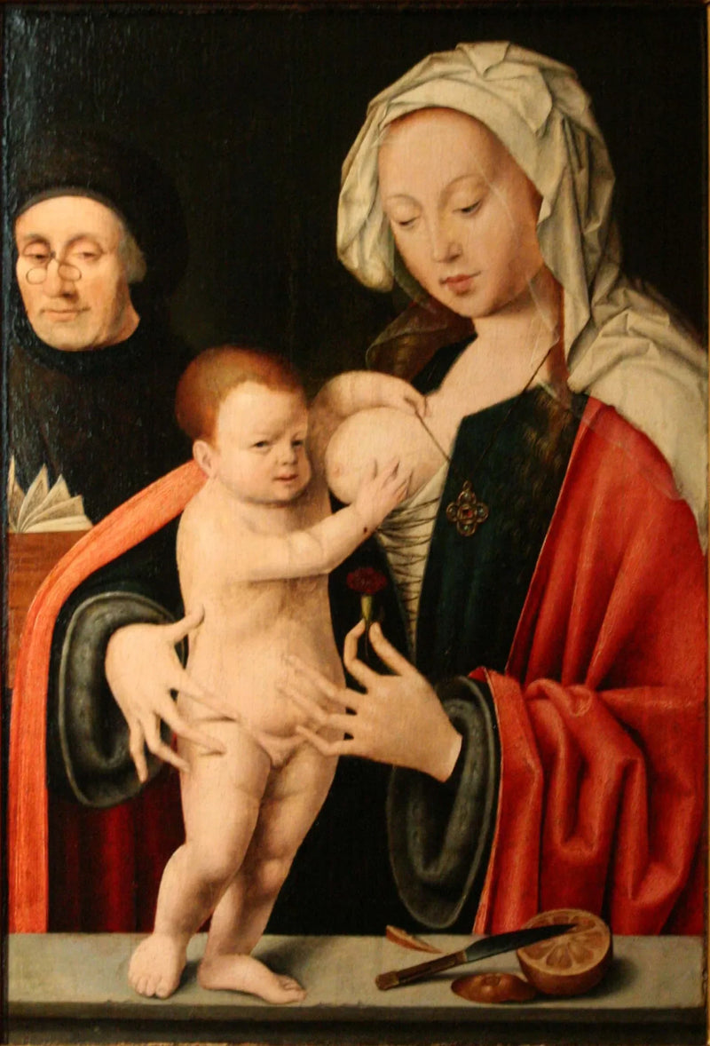 Die Jungfrau, das Kind und ein Spender - Joos van Cleve