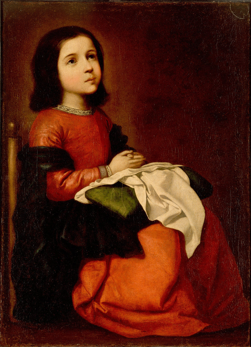 Die Jungfrau Maria als Kind beim Beten - Francisco de Zurbarán