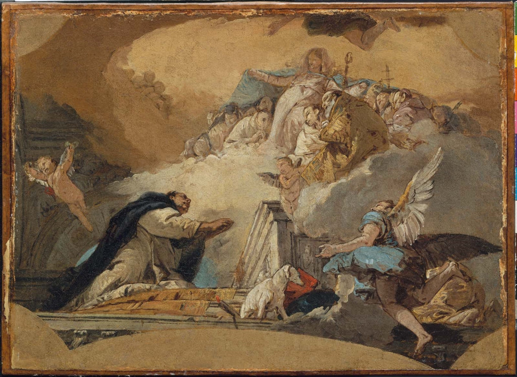 Die Jungfrau empfängt die Gebete des heiligen Dominikus - Giovanni Battista Tiepolo