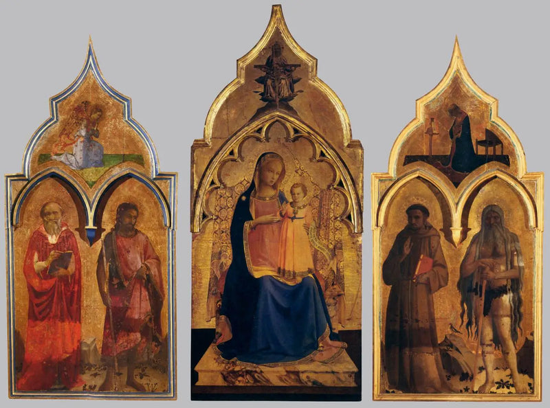 Die Jungfrau hält das Jesuskind in ihrem Arm - Fra Angelico