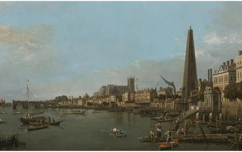 Die Stadt Westminster vom Fluss Tamise aus, in der Nähe des York Water Gate - Canaletto