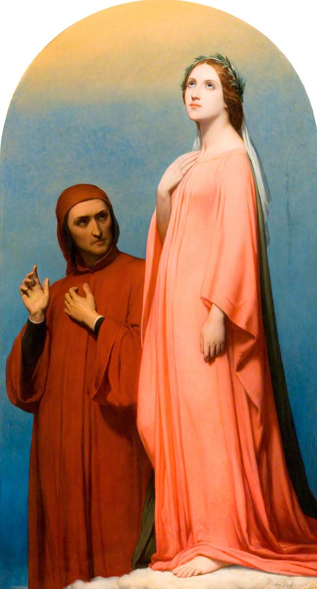 La Vision, Dante und Beatrice - Ary Scheffer
