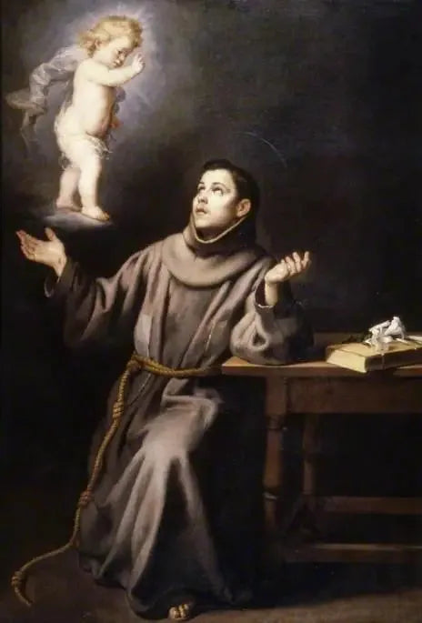La vision de saint Antoine de Padoue - Bartolomé Esteban Murillo image 1 reproduction artisanale de tableau