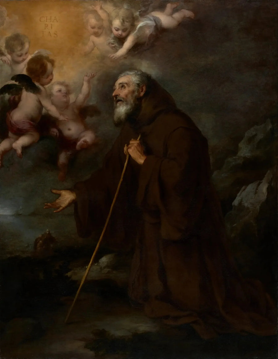 Die Vision des heiligen Franz von Paola - Bartolomé Esteban Murillo