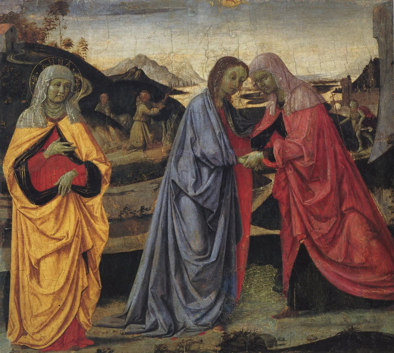 Die Visitation der Jungfrau mit der heiligen Anna - Pietro Perugino