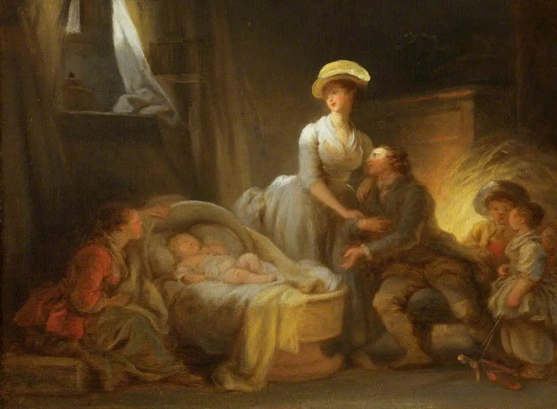 Der Besuch bei der Amme - Jean-Honoré Fragonard