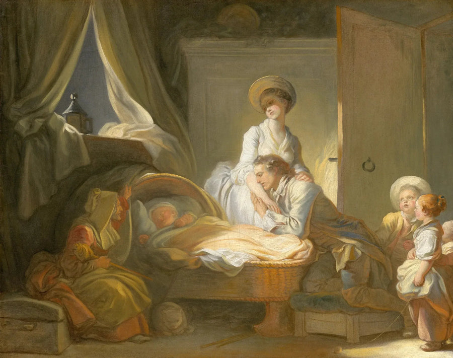 Der Besuch bei der Amme - Jean-Honoré Fragonard