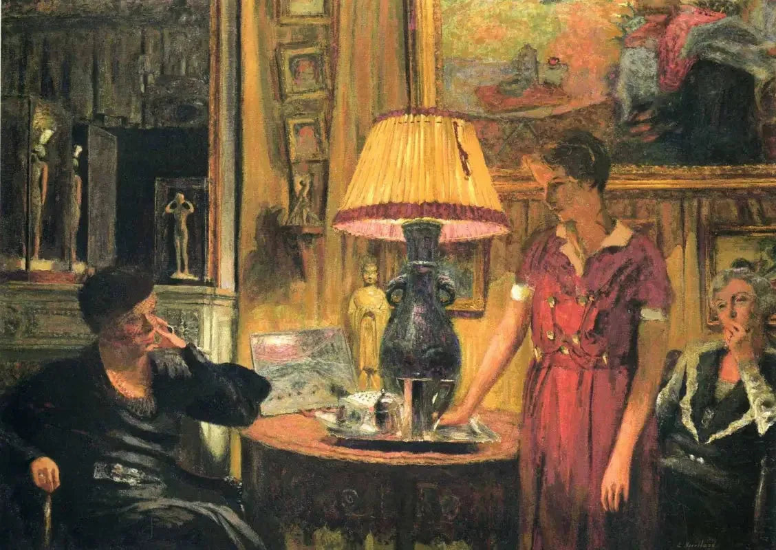 La visite chez Madame Hessel - Édouard Vuillard image 1 tableau peint à l’huile sur toile