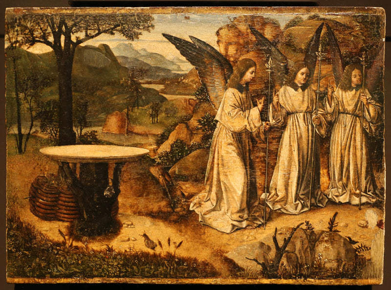 Der Besuch der drei Engel bei Abraham - Antonello von Messina