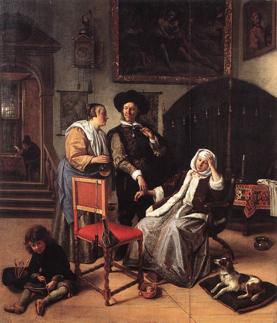La visite du médecin - Jan Steen image 1 copie de tableau peinte à la main