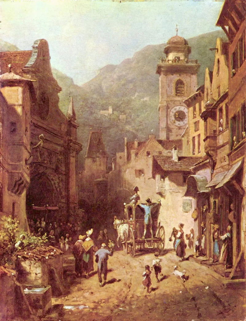 Der Besuch des lokalen Prinzen - Carl Spitzweg