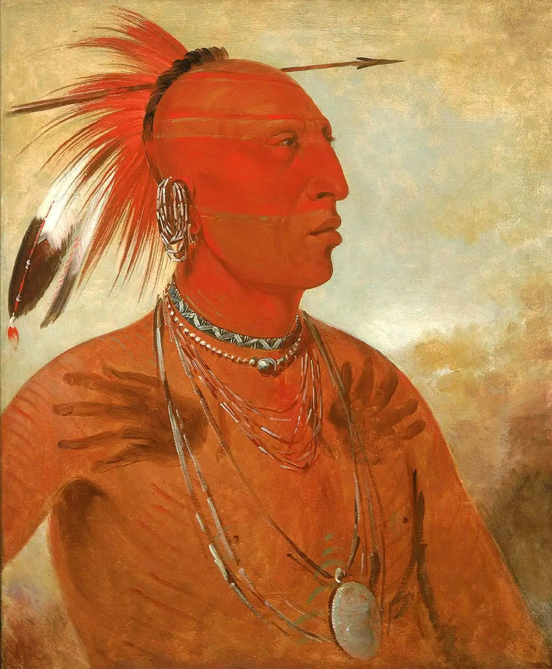 La-wáh-he-coots-la-sháw-no, Brave Koch, un Skidi (Loup) Pawnee - George Catlin