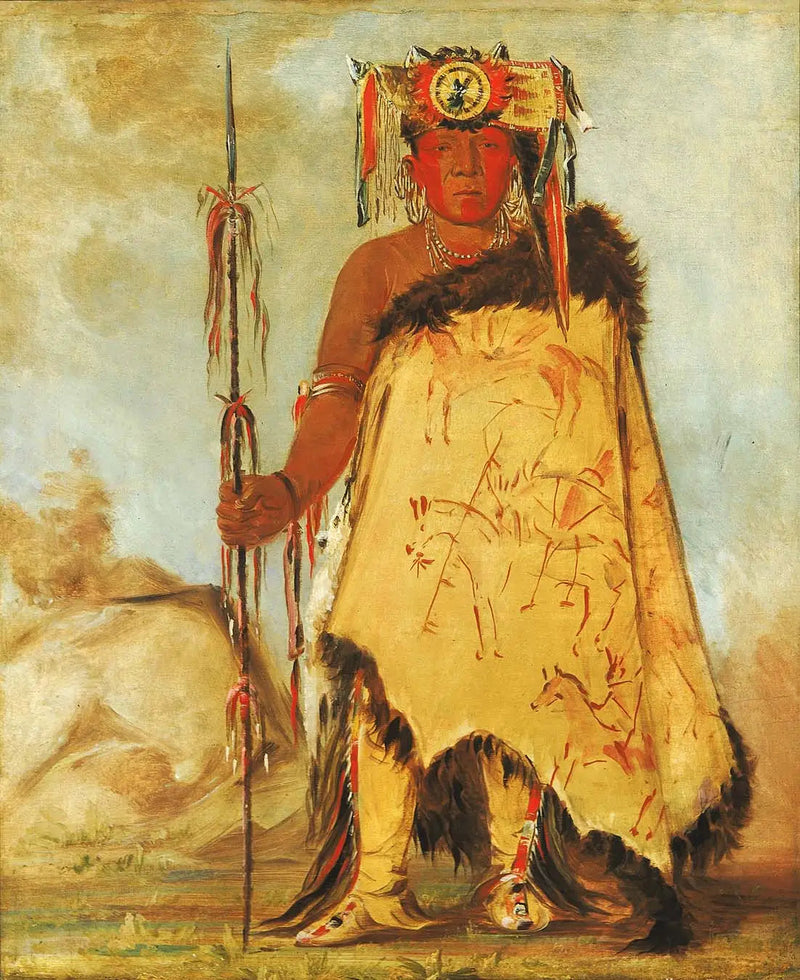 La-wée-re-coo-re-shaw-wee, Kriegshäuptling, ein Pawnee-Republikaner - George Catlin
