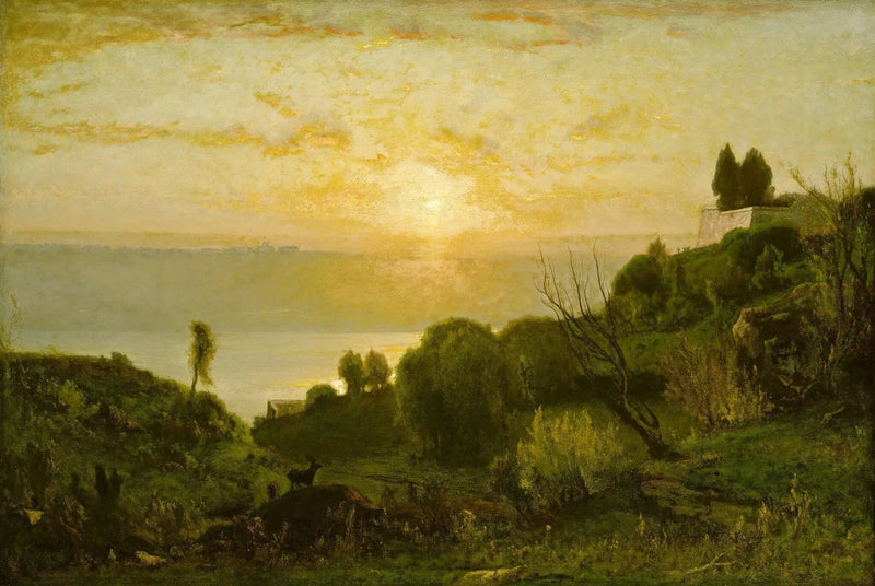 Lac Albano, Sonnenuntergang - George Inness