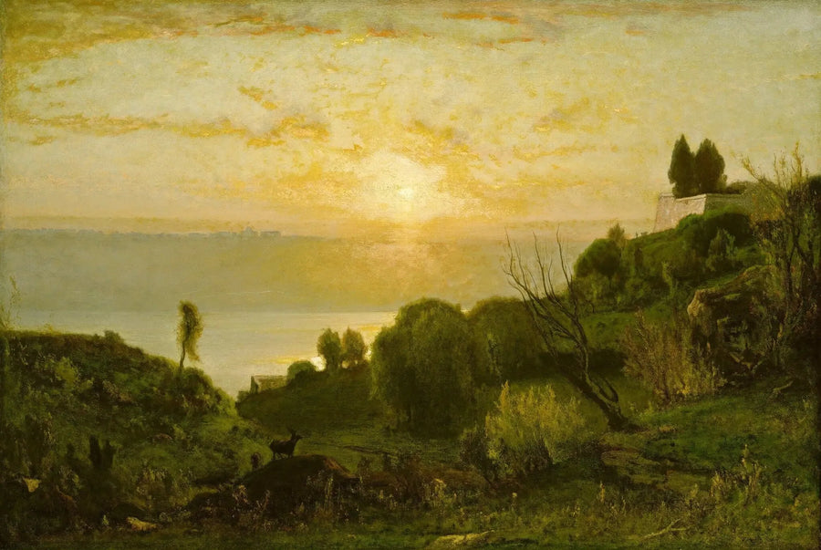 Lac Albano, Sonnenuntergang - George Inness
