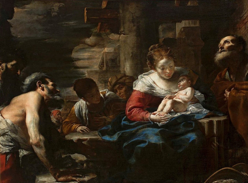 Die Anbetung der Hirten - Mattia Preti