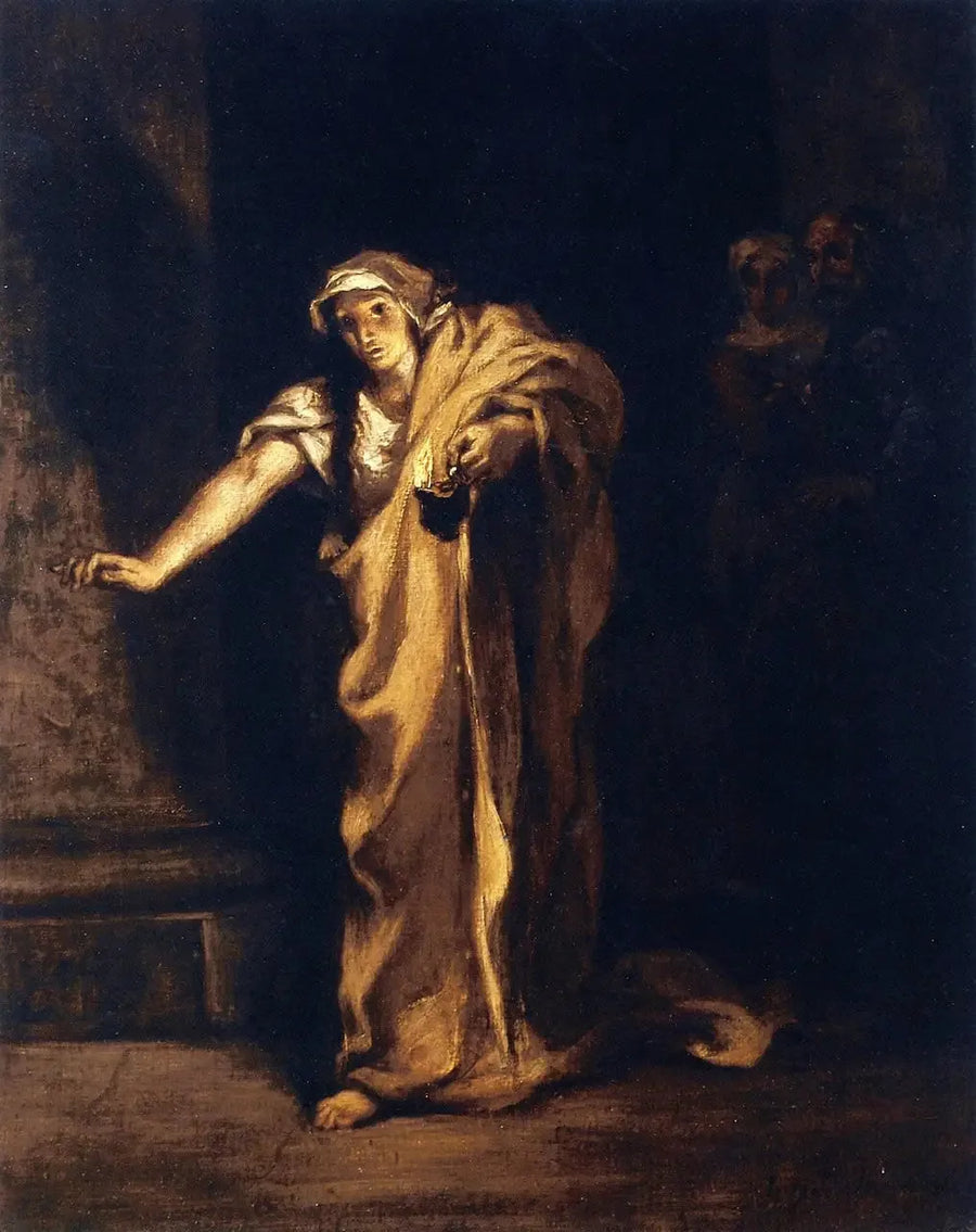 Lady Macbeth im Schlaf wandelnd - Eugène Delacroix