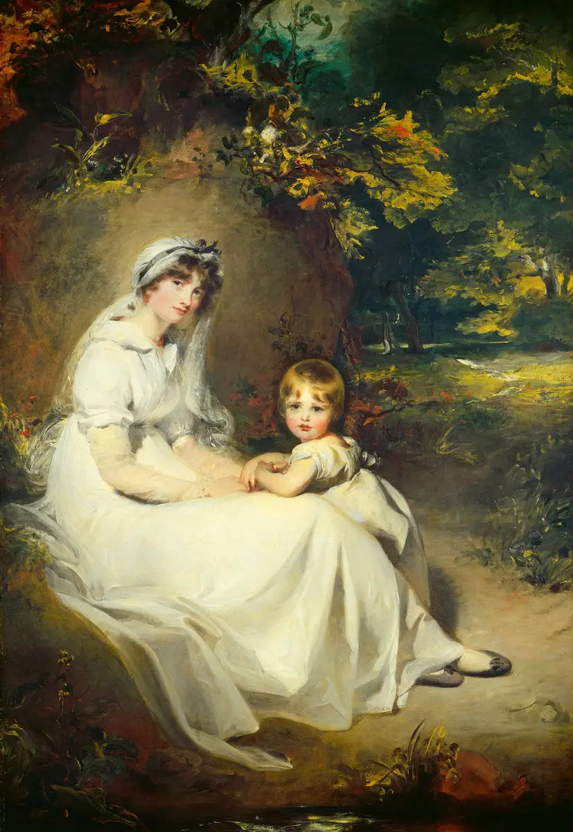 Lady Mary Templetown et son fils aîné - Thomas Lawrence image 1 copie de tableau peinte à la main