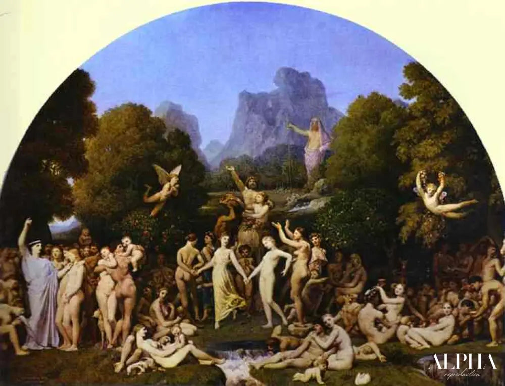 L'âge d'or - Jean-Auguste-Dominique Ingres - Reproductions de tableaux et peintures haut de gamme