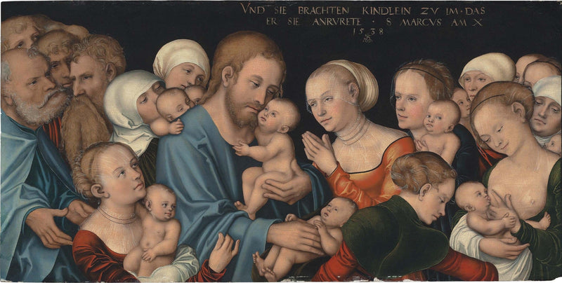 Lass die kleinen Kinder zu mir kommen (Der Christus segnet die Kinder) - Lucas Cranach der Ältere
