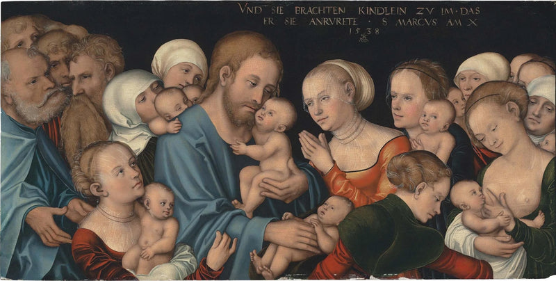 Lass die kleinen Kinder zu mir kommen (Der Christus segnet die Kinder) - Lucas Cranach der Ältere