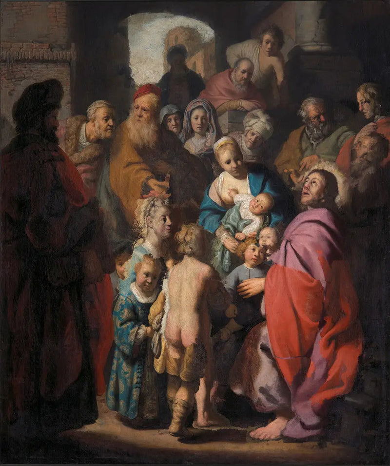 Lass die kleinen Kinder zu mir kommen - Rembrandt