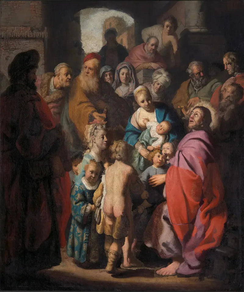 Lass die kleinen Kinder zu mir kommen - Rembrandt