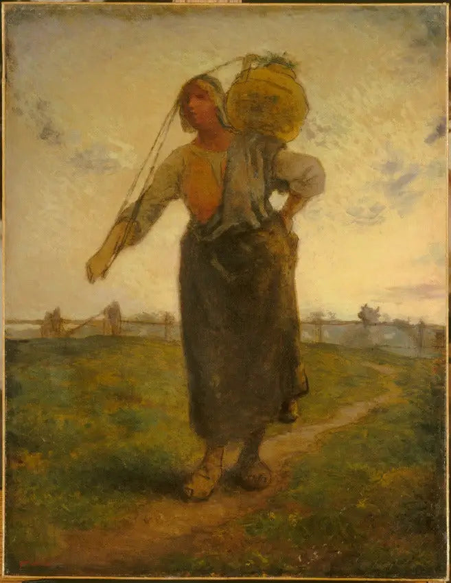 Normannische Milchfrau in Gréville - Jean-François Millet