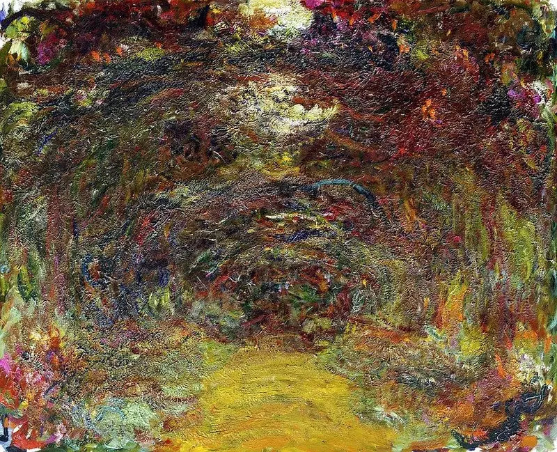 Die Rosenallee - Claude Monet