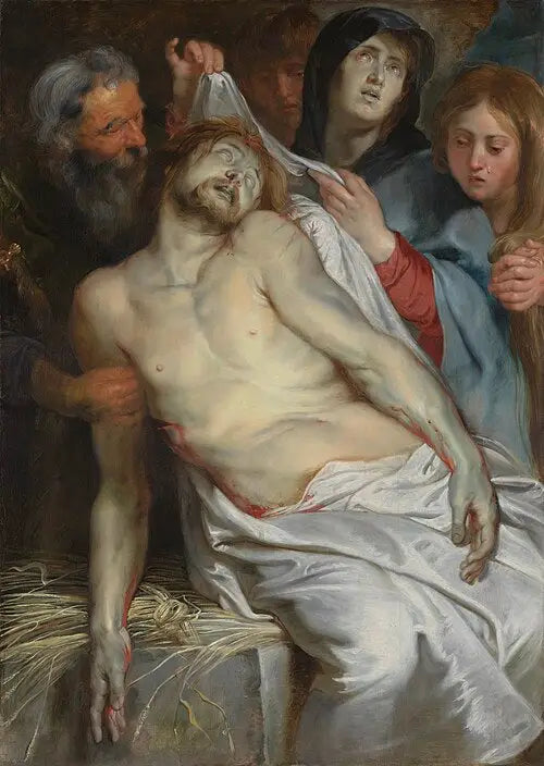 Lamentation (panneau central de l'épitaphe de Jan Michielsen et de son épouse Maria Maes) - Peter Paul Rubens image 1 copie peinte à la main à l’huile