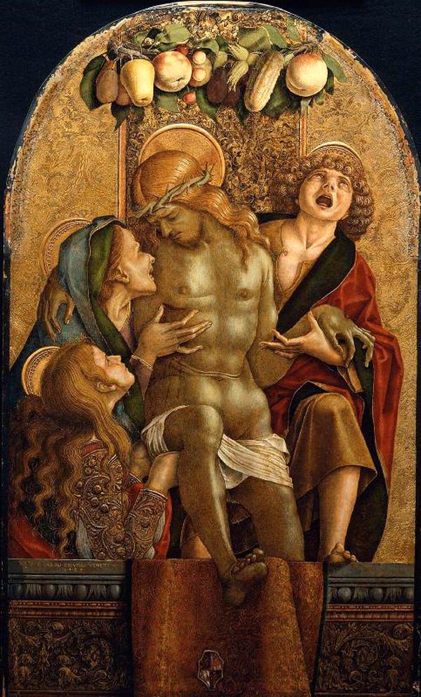 Lamentation sur le Christ mort - Carlo Crivelli image 1 copie peinte à la main à l’huile