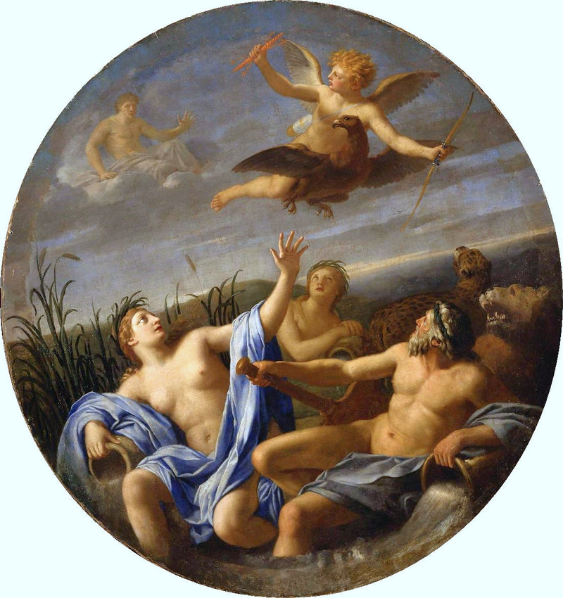 Die Liebe raubt Jupiter den Blitz - Eustache Le Sueur