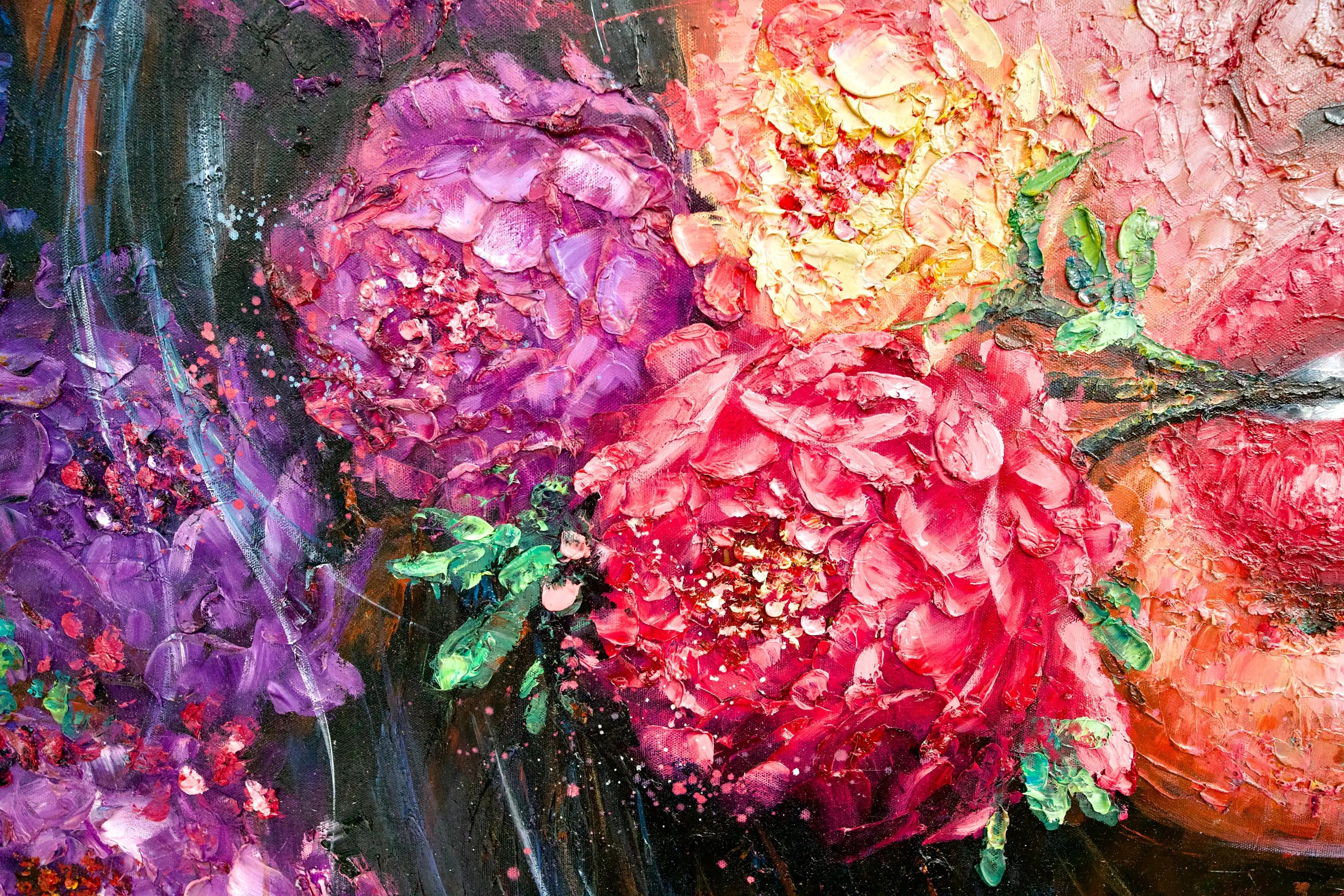 L’amour en Fleurs | 200 x 200 cm Reproductions de tableaux à la peinture à l’huile