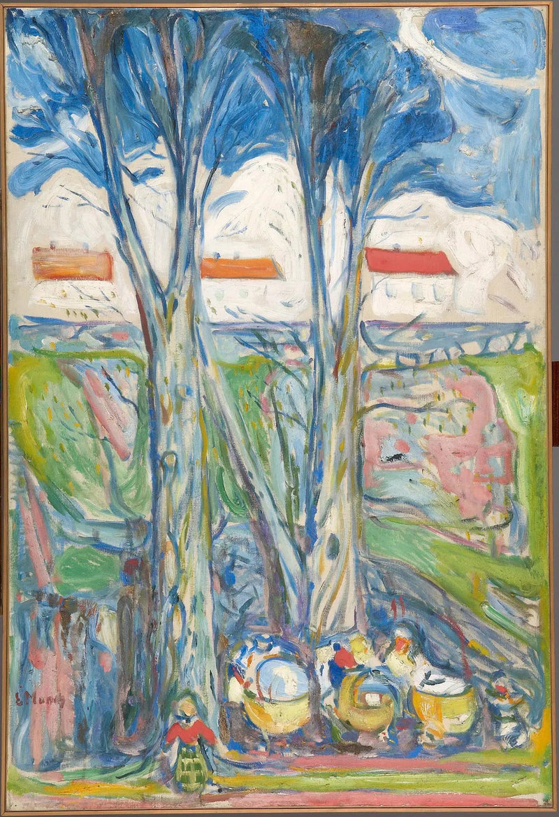 Landeaux unter großen Bäumen - Edvard Munch