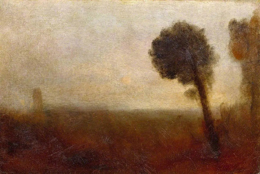 Landschaft mit einem Baum auf der rechten Seite - J. M. W. Turner