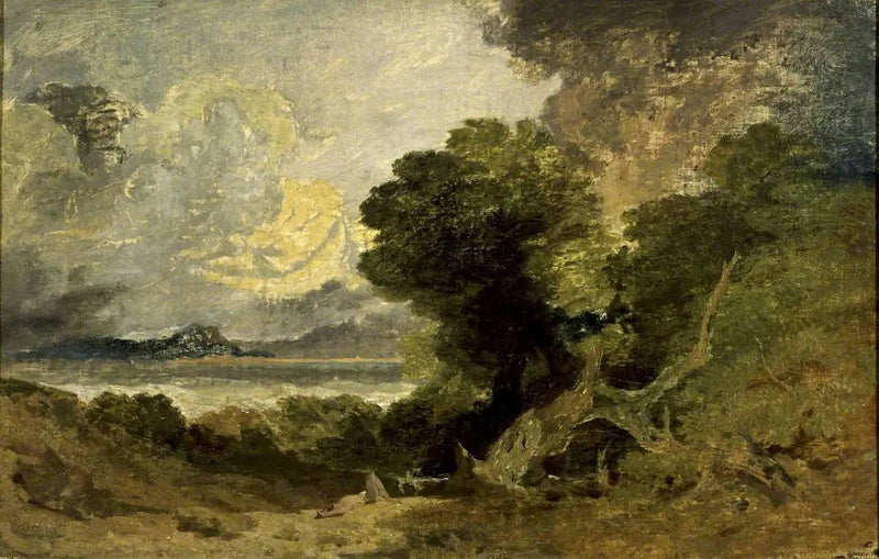 Landschaft mit See und gefallenem Baum - J. M. W. Turner