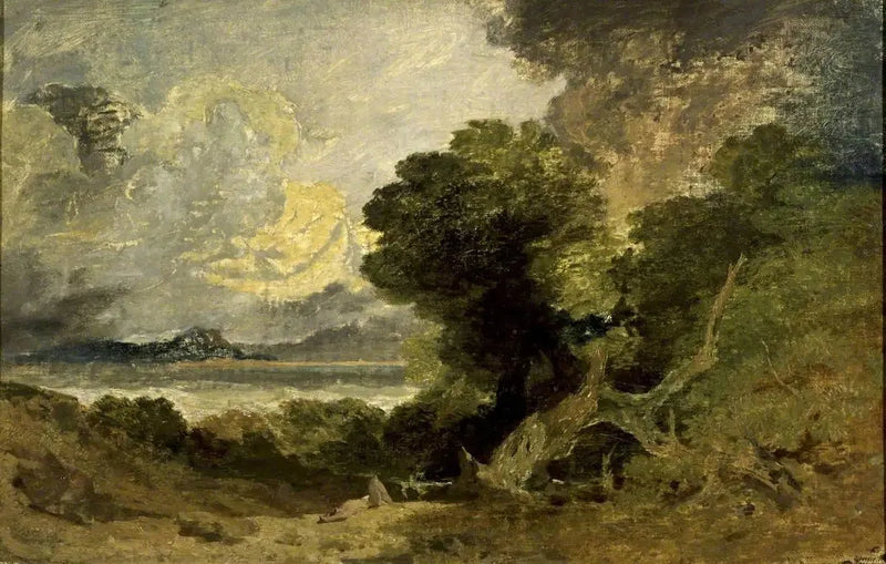 Landschaft mit See und gefallenem Baum - J. M. W. Turner